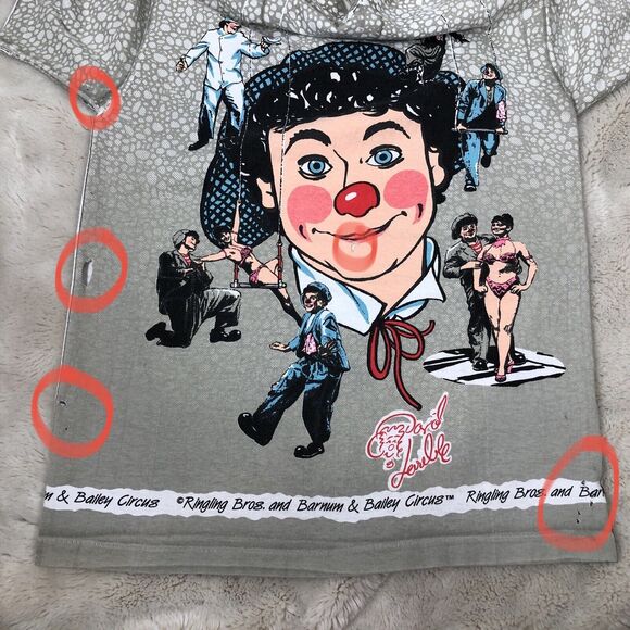 Ringling Bros and Barnum Bailey Circus Vtg Retro 80's T-Shirt XS All Over Print - Picture 9 of 12
